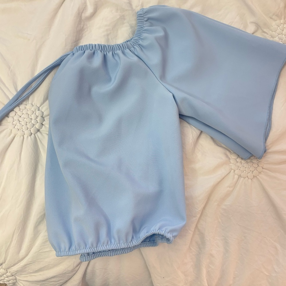 Blue Crop Top